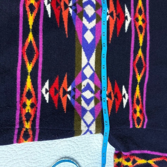 Vintage Tommy Hilfiger Classic Surplus Style Lambs Wool Aztec Medium Rare - Picture 5 of 9